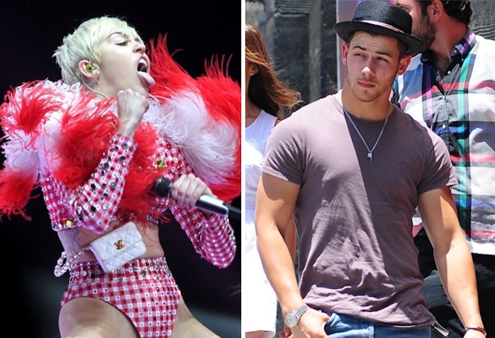 
	
	Chắc không ai có thể quên được chuyện tình của Miley Cyrus và Nick Jonas. Sau khi họ chia tay vào năm 2008, mối quan hệ của cả hai đã xấu đi. Thậm chí, Miley đã đưa hình ảnh của Nick vào MV 7 Things của cô.